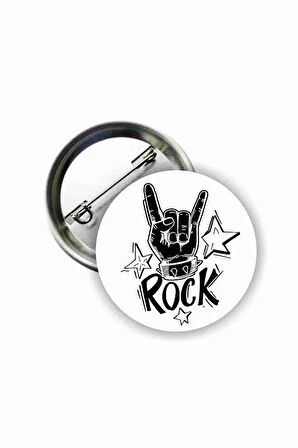 Rock İşareti Buton Rozet