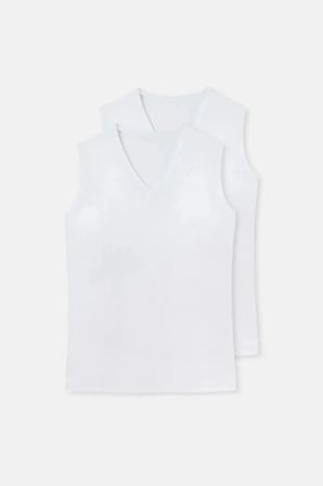 Erkek %100 Cotton V Yaka Kolsuz 2'li Atlet
