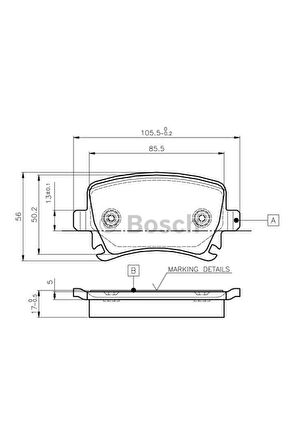 Arka Balata Passat-cc-caddy-golf5-golf6-jetta-a3-a6-leon-octavıa-superb 04 Gdb1622bos-0986495413 1k0