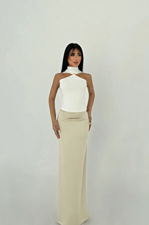 Beyaz Nolia Aksesuar Detaylı Bluz ATE-2830