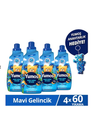 Yumoş Açık Hava Etkisi Konsantre Çamaşır Yumuşatıcısı  1440 Ml x4