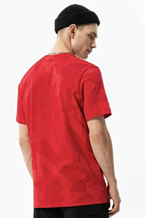 Jordan Essentials Baskılı Erkek Kırmızı Pamuklu T-Shirt