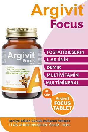 Argivit Focus 30 Tablet 10 Adet