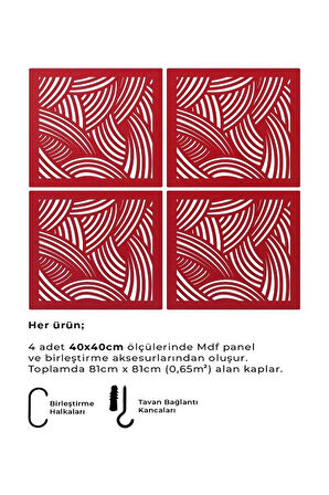 Lazer Kesim Sarkıt Paravan, Ahşap Seperatör, Panel Levha Seti Dekorasyon Ahşap Oda Bölücü desenli