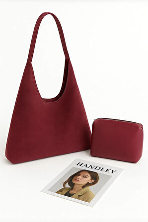 Lüks Suet Omuz Çantası Yavrulu – Tek Saplı Şık Tasarım