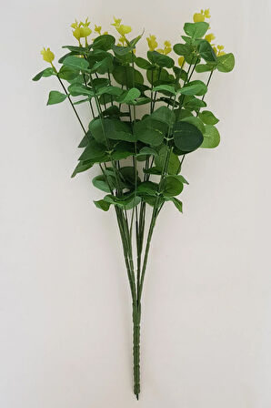 Yapay 16 Dallı Islak Okaliptus Bitkisi 50 Cm Yeşil