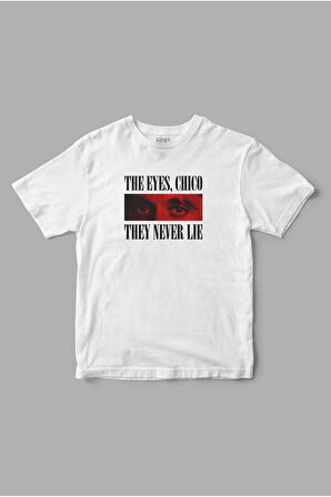 "The Eyes Chico, They Never Lie" Scarface Tony Montana Baskılı Tişört