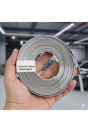 Fiat / Tofaş Tipo Uyumlu Yapışkanlı 18mm 5 Metre Krom Nikelaj Trim Şerit – Araç Dış Dekor Bandı✅