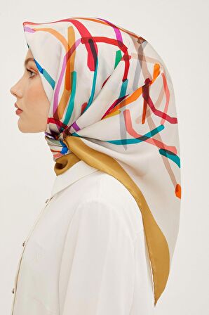 90 X 90 İpek Eşarp 8902d (sura)