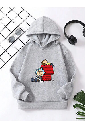 Çocuk Kapüşonlu Baskılı Sweatshirt