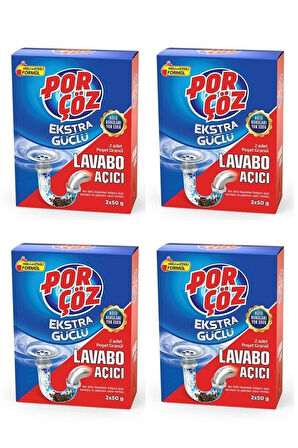 Lavabo Açıcı Granül 2 X 50 Gr 4 Lü Ekonomik Paket