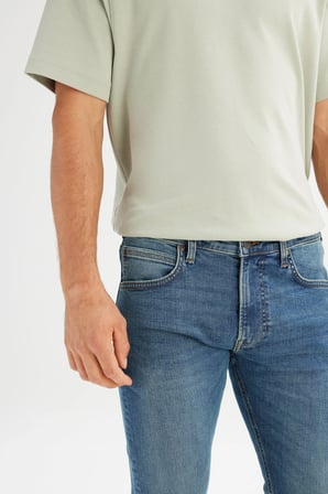 Pamuklu Slim Fit Dar Kesim Cepli Esnek Jean Kot Denim Pantolon