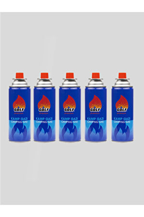 5 'li Set GOLF Kamp Gazı Valfli Kartuş 227 gr.