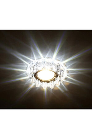 Takım Karanfil Dekoratif Cam Spot Armatür Takım Ct-6595 (beyaz ışık)