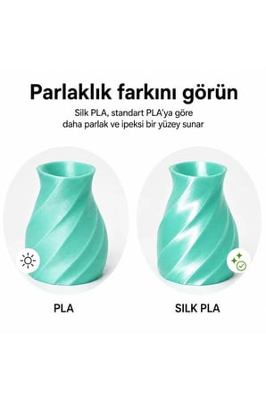 Silk Yeşil PLA+ Premium Filament