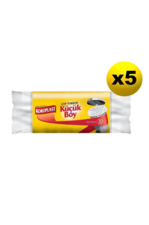 Güçlü Küçük Boy 30 Lu Çöp Torbası X 5 Paket