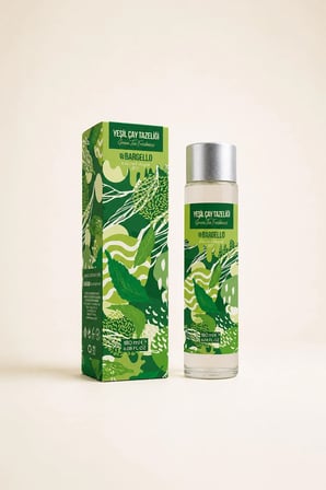 YEŞİL ÇAY TAZELİĞİ CAM DÖKME KAPAK KOLONYA EDC 180 ml
