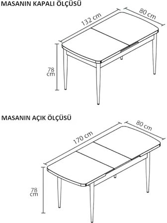 6 Kişilik Açılır Masa Sandalye Takımı Mutfak Masası Takımı Salon Masası Yemek Masası Masa Takımı