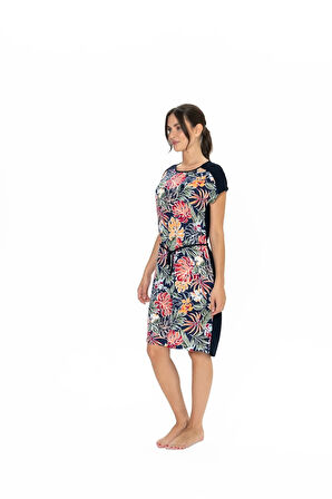 Kadın, Lisanslı, USPA, %50 Cotton, %50 Modal, (Lacivert), Ev Giyim, Gecelik