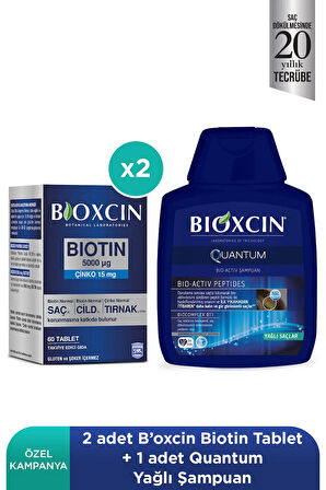 Bıoxcın Bıotın 5000 Mcg 60 Tablet + Quantum Şampuan 100 Ml