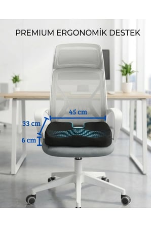 Visco Cocix Oturma Minderi Ortopedik Bel Minder Sandalye Koltuk Minderi