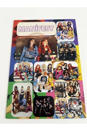 Manifest sticker albüm içeriğinde 16 sayfa 100 den fazla sticker