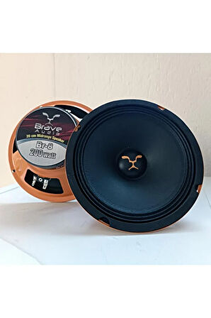 Brave 20cm Amfi Tipi 200w 100rms Midrange Hoparlör Takımı Br-8