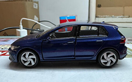 Oyuncak Metal Model Araba 1/36 Çek Bırak VW Golf 8 GTI Lacivert