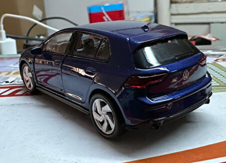 Oyuncak Metal Model Araba 1/36 Çek Bırak VW Golf 8 GTI Lacivert