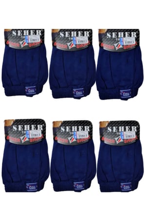 6 Lı Paket Yıldızı Pamuklu Penye Düğmeli Erkek Boxer 0008