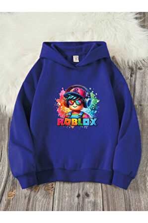 Çocuk Kapüşonlu Baskılı Sweatshirt