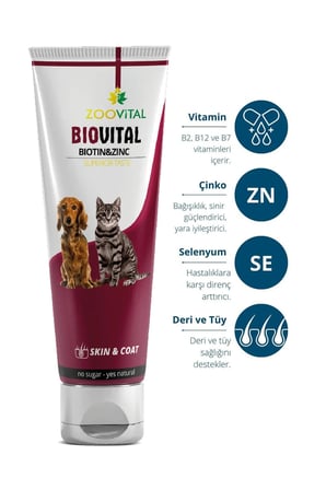Kedi ve Köpek için Plus B Damla 50ml + Biovital Paste 100 gr 2'li set Tüy Bakımı Dökümü Engelleyici