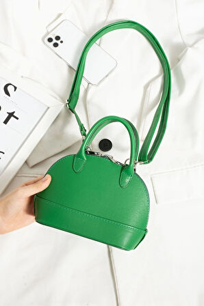 Yeşil Renkli D Model Mini Şişe Çapraz Askılı Özel Tasarım Kutu Çanta 3008