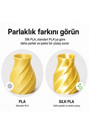 Sarı Silk PLA+ Premium Filament