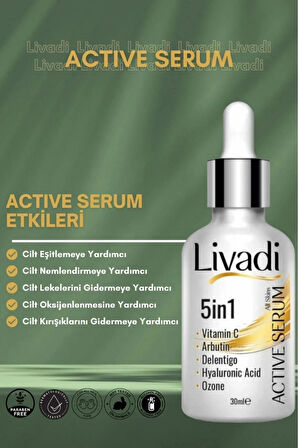 Aktif Serum Cilt Tonu Eşitleme Antiaging Leke Aydınlatıcı Nemlendirici Oxygen 30 ml