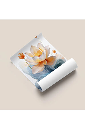 Çerçevesiz Poster - Dijital Baskı - Nilüfer Çiçekleri