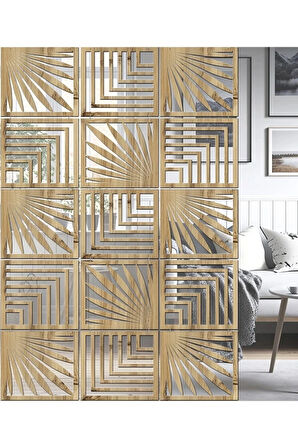 Lazer Kesim Sarkıt Paravan, Ahşap Seperatör, Panel Levha Seti Dekorasyon Ahşap Oda Bölücü modell