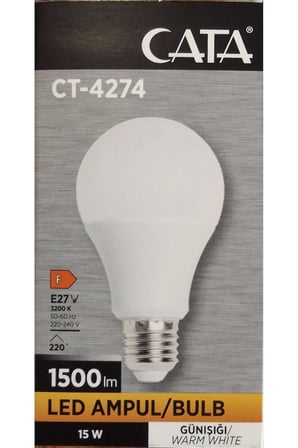 Led Ampul Beyaz 5 Adet 15 W 6400k