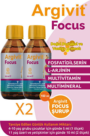 Argivit Focus Şurup 150 ml 2 Adet