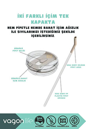 Iç Kısım 304 Paslanmaz Çelik Çift Katmanlı Saklama Kabı