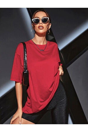 Unisex pamuk Oversize Boyfriend T-shirt