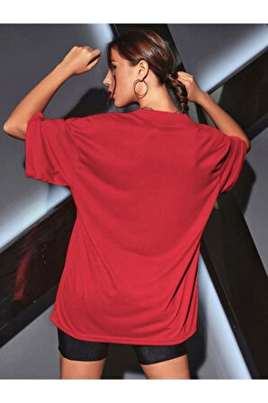 Unisex pamuk Oversize Boyfriend T-shirt