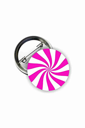 Pink Lollipop Candy Spiral Y2K Style Buton Rozet