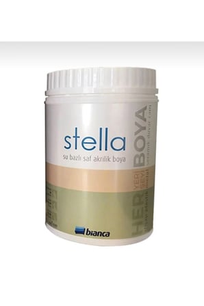 Stella Su Bazlı Saf Akrilik Dönüşüm Boyası 1 Litre Mistik Beyaz
