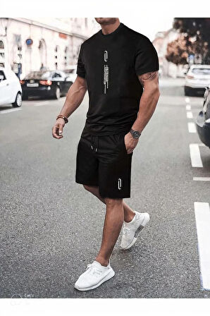 DIKEY Baskı Siyah Owersize T-shirt