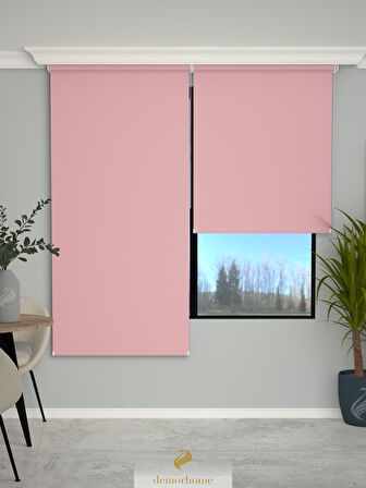 Demor Home Yüksek Kalite Alüminyum Malzeme, Açık Pembe Renk Stor, Mekanize, Stor Perde