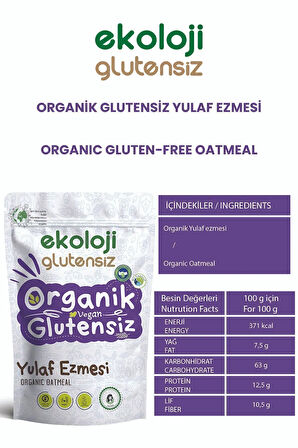 E.M. Organik Glutensiz Yulaf Ezmesi 300 Gr / 6 Adet