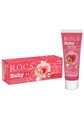 Rocs Baby 0-3 Yaş Elma Püresi-Florürsüz Diş Macunu 35 ML SKT:11/2026