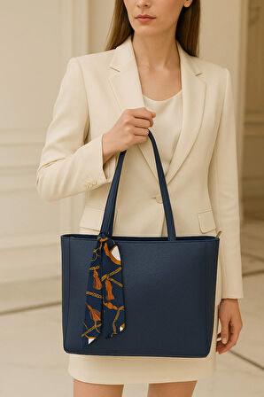 Lüks Büyük Boy Deri Görünümlü Omuz Çantası – Şık & Geniş Hacimli