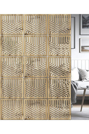 Lazer Kesim Sarkıt Paravan, Ahşap Seperatör, Panel Levha Seti Dekorasyon Ahşap Oda Bölücü paravan